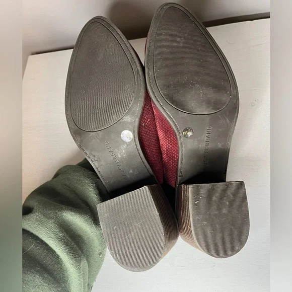 Lucky Brand Lideton Snakeskin Leather Slingback Mules 9.5M - Picture 8 of 11